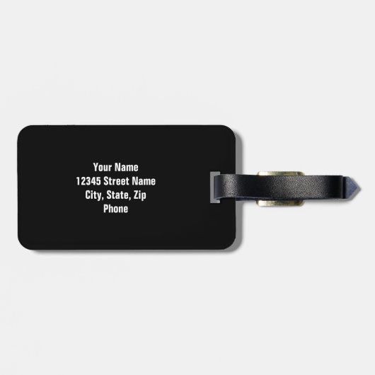 Gepäckmarke für Pferde mit eigenem Text Gepäckanhänger (Rückseite horizontal)