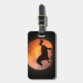 Gepäckmarke für Pferde und Mond Gepäckanhänger (Vorderseite vertikal)