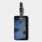 Gepäckmarke für Pferde und Mond Gepäckanhänger (Vorderseite vertikal)