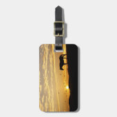 Gepäckmarke für Pferde und Sonnenuntergang Gepäckanhänger (Vorderseite vertikal)