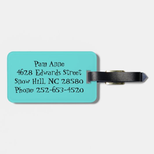 Gepäckmarke für Retro-Raster und Sternexplosionen Gepäckanhänger (Rückseite horizontal)