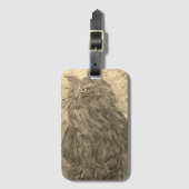 Gepäckmarke für Schwarz und Weiß Gepäckanhänger (Vorderseite Vertikal)