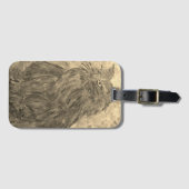 Gepäckmarke für Schwarz und Weiß Gepäckanhänger (Vorderseite (Horizontal))