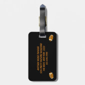 Gepäckmarke für Schwarzweiß-Fußball Gepäckanhänger (Rückseite vertikal)