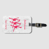 Gepäckmarke für synchronisierte Skaten - Rote Arab Gepäckanhänger (Vorderseite (Horizontal))