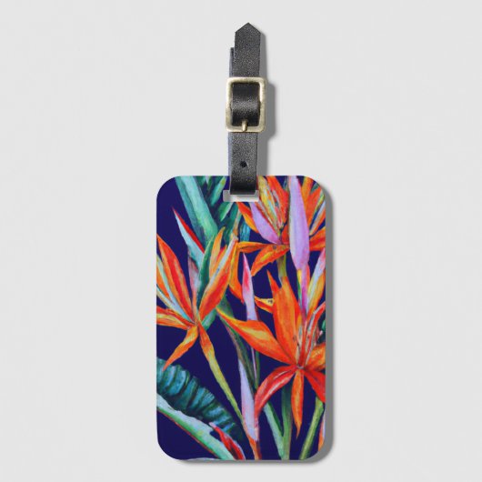 Gepäckmarke für tropische Kunst Gepäckanhänger (Vorderseite Vertikal)