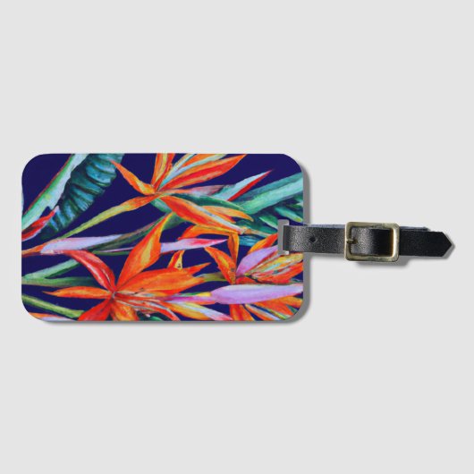 Gepäckmarke für tropische Kunst Gepäckanhänger (Vorderseite (Horizontal))