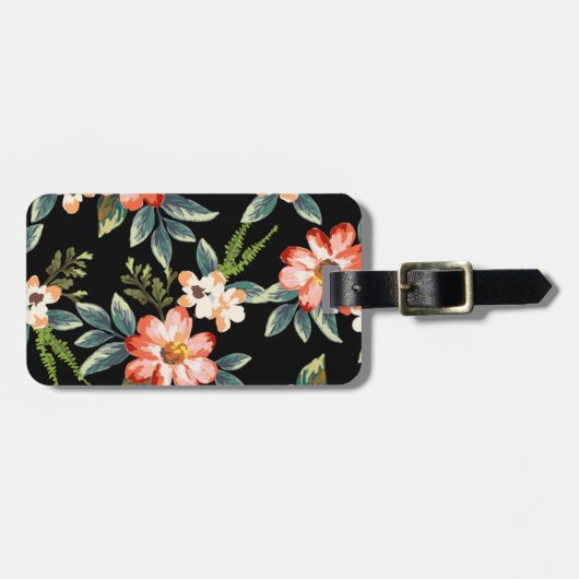 Gepäckmarke für tropischen Hibiskus Blume Gepäckanhänger (Vorderseite horizontal)