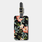 Gepäckmarke für tropischen Hibiskus Blume Gepäckanhänger (Vorderseite vertikal)