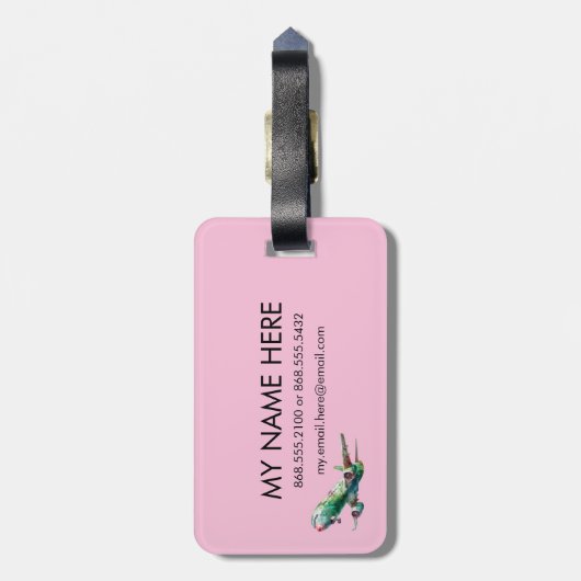 Gepäckmarke für Wanderlust Gepäckanhänger (Rückseite vertikal)