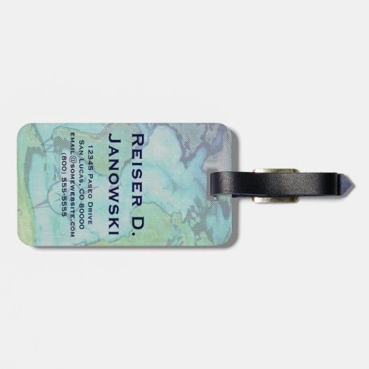 Gepäckmarke Gepäckanhänger (Rückseite horizontal)