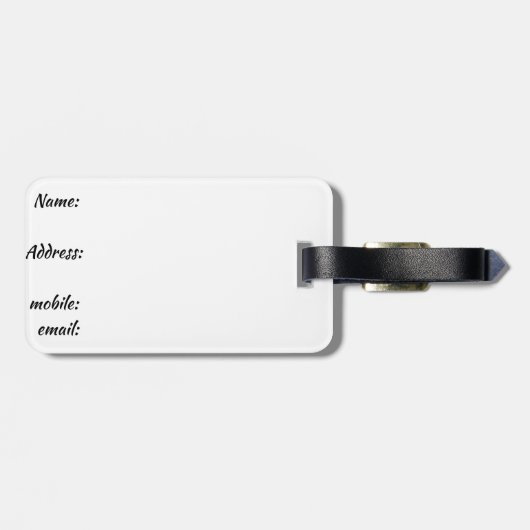 Gepäckmarke Gepäckanhänger (Rückseite horizontal)