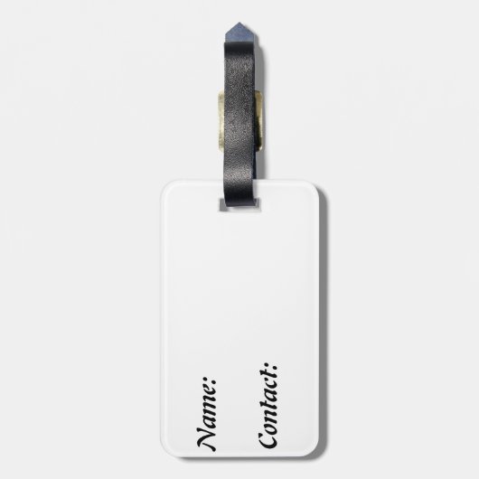 Gepäckmarke Gepäckanhänger (Rückseite vertikal)