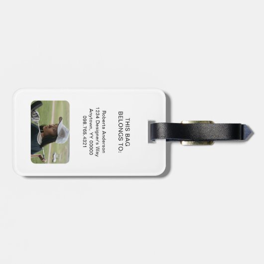 Gepäckmarke Gepäckanhänger (Rückseite horizontal)