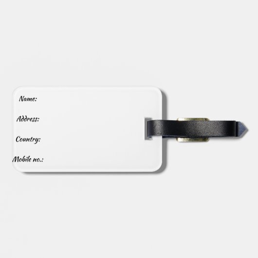 Gepäckmarke Gepäckanhänger (Rückseite horizontal)