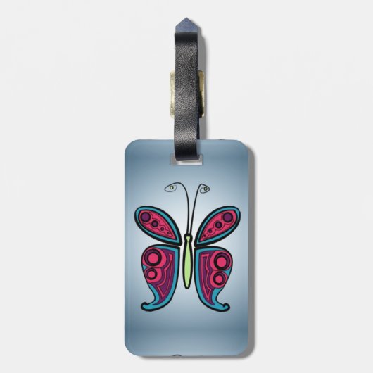 Gepäckmarke Gepäckanhänger (Rückseite vertikal)