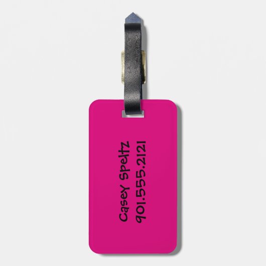 Gepäckmarke Gepäckanhänger (Rückseite vertikal)