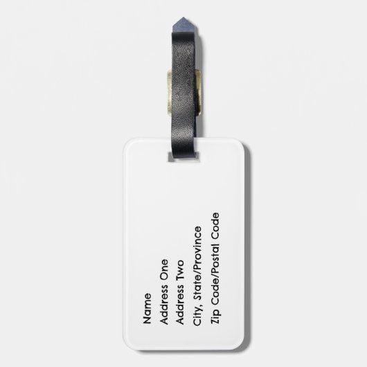 Gepäckmarke Gepäckanhänger (Rückseite vertikal)