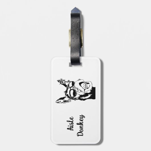 Gepäckmarke Gepäckanhänger (Rückseite vertikal)