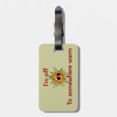 Gepäckmarke Gepäckanhänger (Rückseite vertikal)