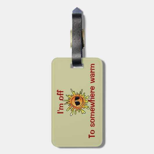 Gepäckmarke Gepäckanhänger (Rückseite vertikal)