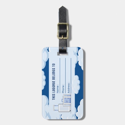 Gepäckmarke Gepäckanhänger (Vorderseite vertikal)