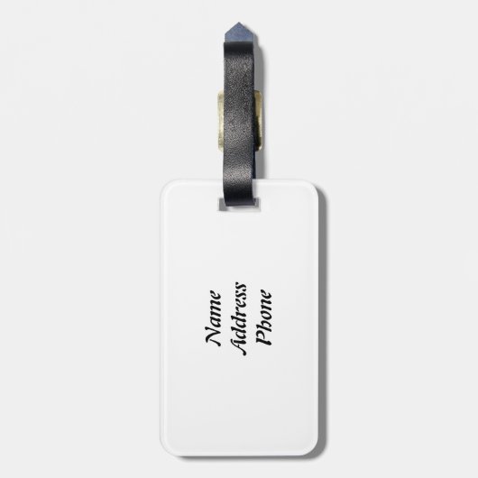 Gepäckmarke Gepäckanhänger (Rückseite vertikal)