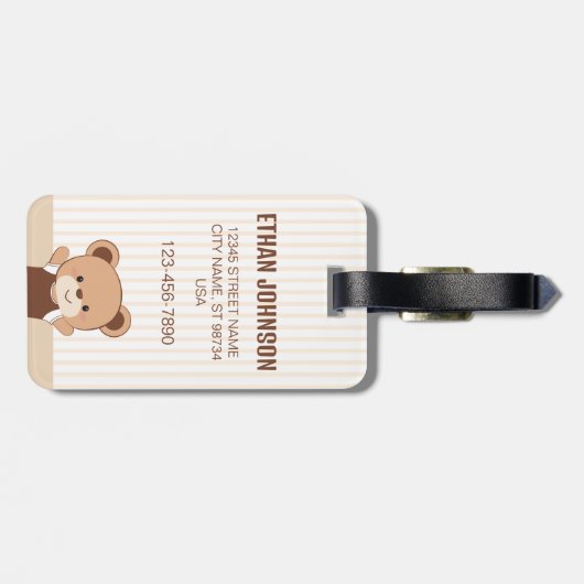 Gepäckmarke Gepäckanhänger (Rückseite horizontal)