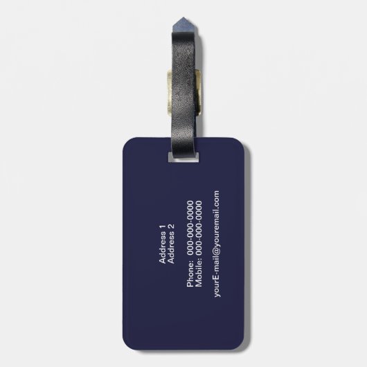 Gepäckmarke Gepäckanhänger (Rückseite vertikal)