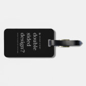 Gepäckmarke Ihr Design Upload Gepäckanhänger (Rückseite horizontal)