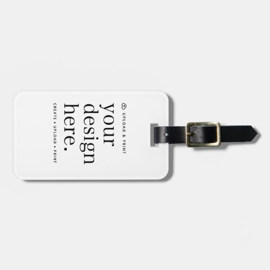 Gepäckmarke Ihr Design Upload Gepäckanhänger (Vorderseite horizontal)