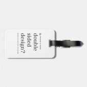 Gepäckmarke Ihr Design Upload Gepäckanhänger (Rückseite horizontal)