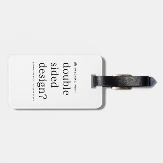 Gepäckmarke Ihr Design Upload Gepäckanhänger (Rückseite horizontal)