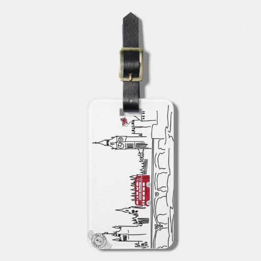 Gepäckmarke in London Gepäckanhänger (Vorderseite vertikal)