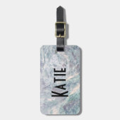 Gepäckmarke in Wasserfarbe Gepäckanhänger (Vorderseite vertikal)