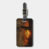 Gepäckmarke "Kind in Reifenschwung" Gepäckanhänger (Vorderseite vertikal)