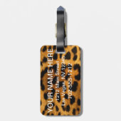 Gepäckmarke Las Vegas (Cheetah Print) Gepäckanhänger (Rückseite vertikal)