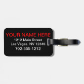 Gepäckmarke Las Vegas (schwarz) Gepäckanhänger (Rückseite horizontal)