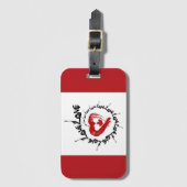 Gepäckmarke Liebe Kanada Gepäckanhänger (Vorderseite Vertikal)