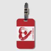 Gepäckmarke Liebe Kanada Gepäckanhänger (Vorderseite Vertikal)