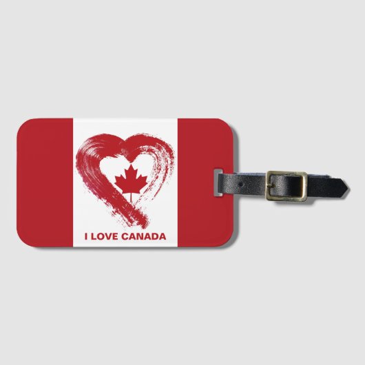 Gepäckmarke Liebe Kanada Gepäckanhänger (Vorderseite (Horizontal))