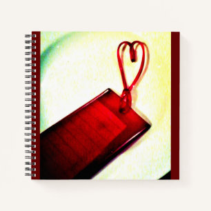 Gepäckmarke Liebe Notizblock