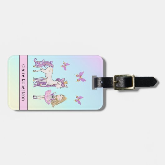 Gepäckmarke "Magical Unicorn" Gepäckanhänger (Vorderseite horizontal)