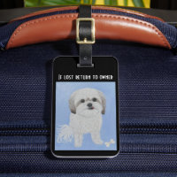 Gepäckmarke Maltese und Shih Tzu Mix Dog