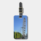 Gepäckmarke mit dem Londoner Eye Ferris Wheel Gepäckanhänger (Vorderseite vertikal)