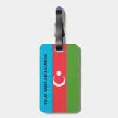 Gepäckmarke mit der Flagge Aserbaidschans Gepäckanhänger (Rückseite vertikal)