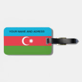 Gepäckmarke mit der Flagge Aserbaidschans Gepäckanhänger (Rückseite horizontal)