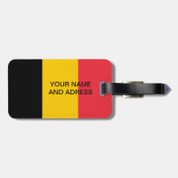 Gepäckmarke mit der Flagge Belgiens