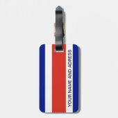 Gepäckmarke mit der Flagge Costa Ricas Gepäckanhänger (Rückseite vertikal)