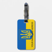Gepäckmarke mit der Flagge der Ukraine Gepäckanhänger (Rückseite vertikal)